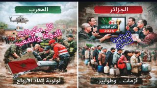 المغرب ملتف حول أولوياته، والجارة مصرة على رأيها، تاركة شعبها غارقا بين السيول
