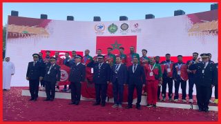 رياضيو الأمن الوطني يتوجون بلقب البطولة العربية للعدو الحر بالدوحة.