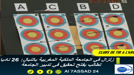 زلزال في الجامعة الملكية المغربية بالنبال: 26 ناديا تطالب بفتح تحقيق في تدبير الجامعة.