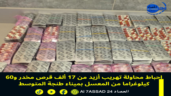إحباط محاولة تهريب أزيد من 17 ألف قرص مخدر و60 كيلوغراما من المعسل بميناء طنجة المتوسط