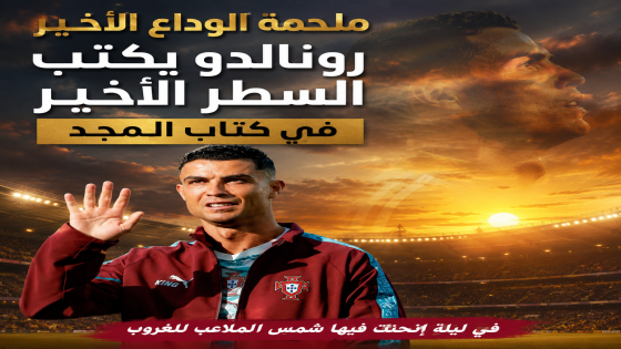 ملحمة الوداع الأخير رونالدو يكتب السطر الأخير في كتاب المجد في ليلةٍ انحنت فيها شمس الملاعب للغروب،