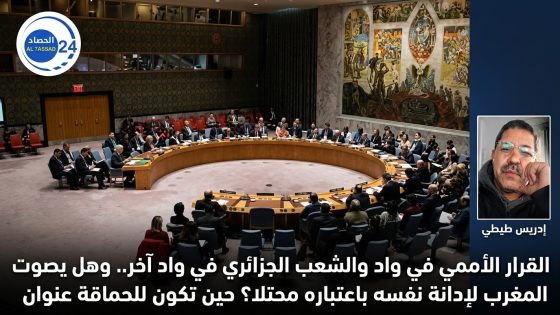القرار الأممي في واد والشعب الجزائري في واد آخر.. وهل يصوت المغرب لإدانة نفسه باعتباره محتلا؟ حين تكون للحماقة عنوان
