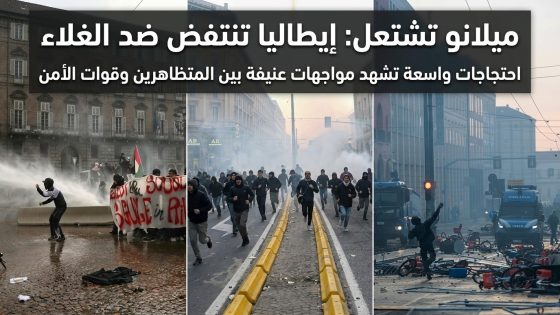 إيطاليا تنفجر في وجه الغلاء ميلانو تشتعل والشرطة تحت وابل المقذوفات!